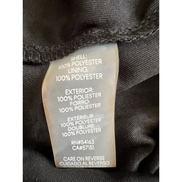 Tommy Hilfiger SZ 2 Floral Wrap Dress Black Gold Flowers - Picture 3 of 10